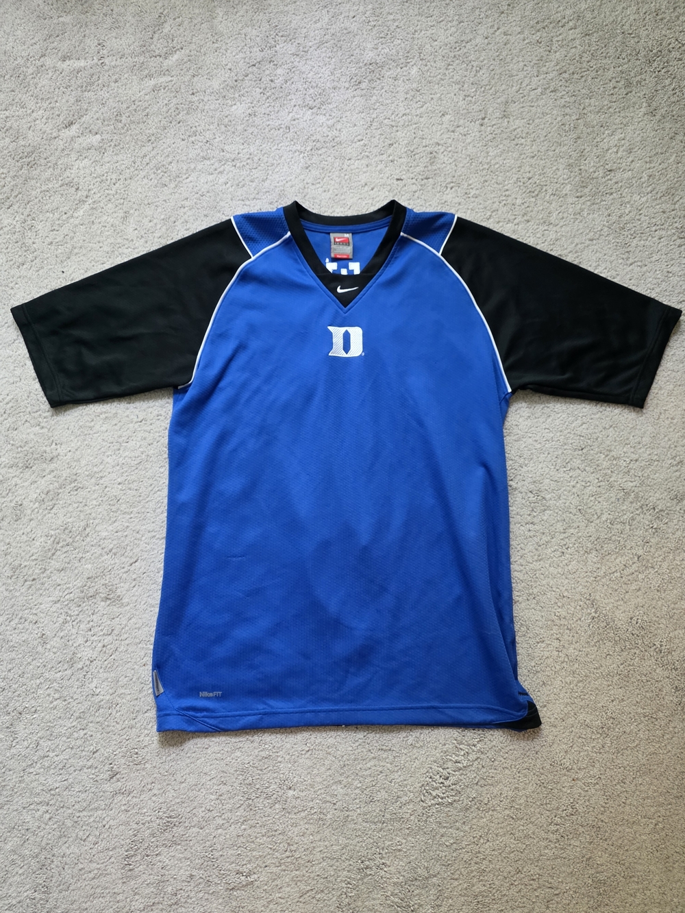 Nike Duke Blue & Black Athletic Mens Basketball Shoot Around Jersey